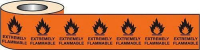 500 S/A labels 20&#215;20 extremely flammable
