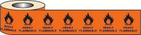 500 S/A labels 56&#215;56 highly flammable