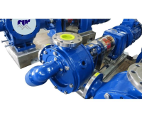 North Ridge FIG90L Internal Gear Pump with Gear Length Extended and 90&#176; Flange Connections - Tanker Unloading Apllication