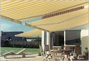 Semi cassetted folding arm awnings