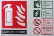 Fire Extinguisher ID Sign &#45; CO2