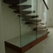 American Black Walnut Staircases with Glass Balustrading