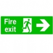 Fire Exit Sign with Arrow Right