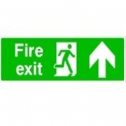 Fire Exit Sign with Arrow Up