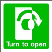 Turn to Open Sign