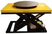 Lift table turntable