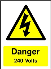 Danger 240V sign