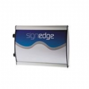 Signedge System Right angle to the wall curved sign