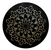 Daisy design Hand Crafted Quality Leather Coasters 