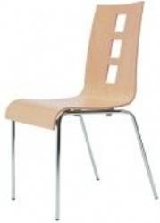 Frovi B30 Dining Chair In Beech With Hole Back