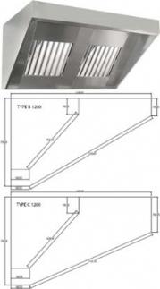Parry 1200mm Deep Commercial Extraction Canopies
