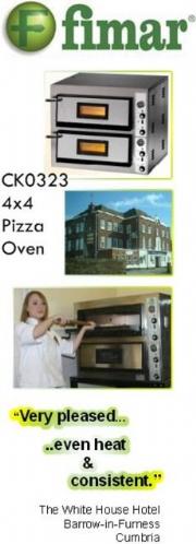 CK0323 Fimar Double Deck 4 x 4 Electric Pizza Oven