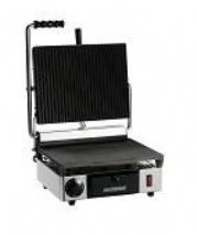 Maestrowave MEMT16001X Single Ribbed Top Flat Bottom Contact Grill