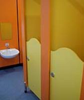 Shaped Children's Washroom Cubicle Systems 