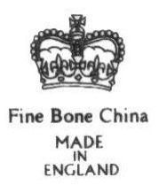 Fine Bone China &#47; Made in England Back Stamps