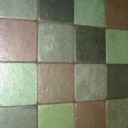 Tumbled slate tiles 