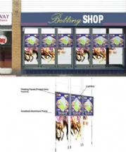 External betting shop example with lightboxes