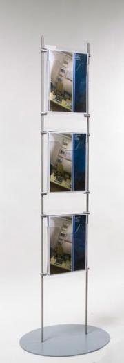 A4 Portrait Leaflet Dispenser Stand 1500mm high