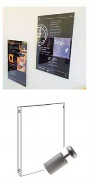 Acrylic Wall mounted Poster Holder &#45; with holes