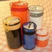 Clear cylindrical bags