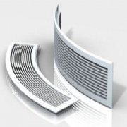 Curved high performance Louvres