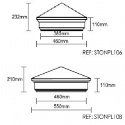 Raised Apex Stone Pier Cap