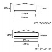 Shallow Block Stone Pier Cap