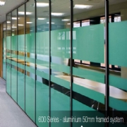 600 Series aluminium 50mm Framed Partition System