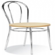 Tulipan Chrome Beech Cafe Chair