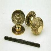 Brass Beehive Rim or Mortise Knobs