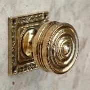 Square Backed Solid Brass Mortise Door Knobs