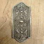 Solid Brass Beaded Gothic Finger Plate