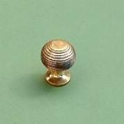 Small Brass Beehive Cupboard Knob