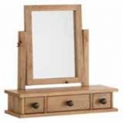 Rustic Oak trinket Mirror 