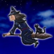 Broomstick Witch & Cat Vaneheads