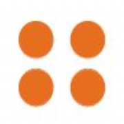 Coloured Dot Labels &#45; Orange
