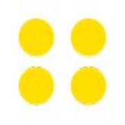Coloured Dot Labels &#45; Yellow