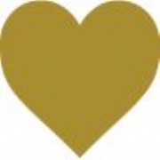 Heart Shaped Seals &#45; Bright Gold
