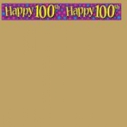 Happy 100th Birthday Party Banner