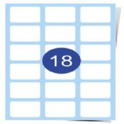 18 Up Label Sheets &#40;Round Corners&#41; Clear Inkjet Labels