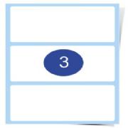 3 Up Label Sheets &#40;Square Corners&#41; Clear Inkjet Labels
