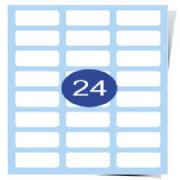 24 Up Labels Sheets &#40;Round Corners&#41; Clear Inkjet Labels