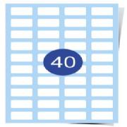 40 Up Labels Sheets &#40;Round Corners&#41; Clear Inkjet Labels