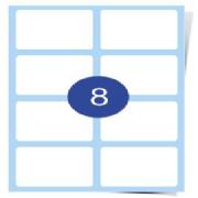 8 Up Label Sheets &#40;Round Corners&#41; Clear Laser Labels 