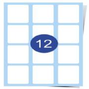 12 Up Label Sheets &#40;Round Corners&#41; Clear Laser Labels 