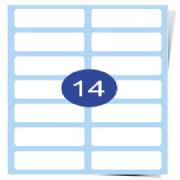 14 Up Label Sheets &#40;Round Corners&#41; Clear Laser Labels 