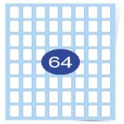 8 across x 8 down Clear Laser Labels 