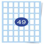 7 across x 7 down Clear Laser Labels 