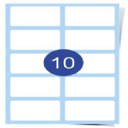 10 Up Label Sheets &#40;Round Corners&#41; Waterproof Labels 