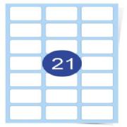 3 Across x 7 Down Clear Laser Labels 